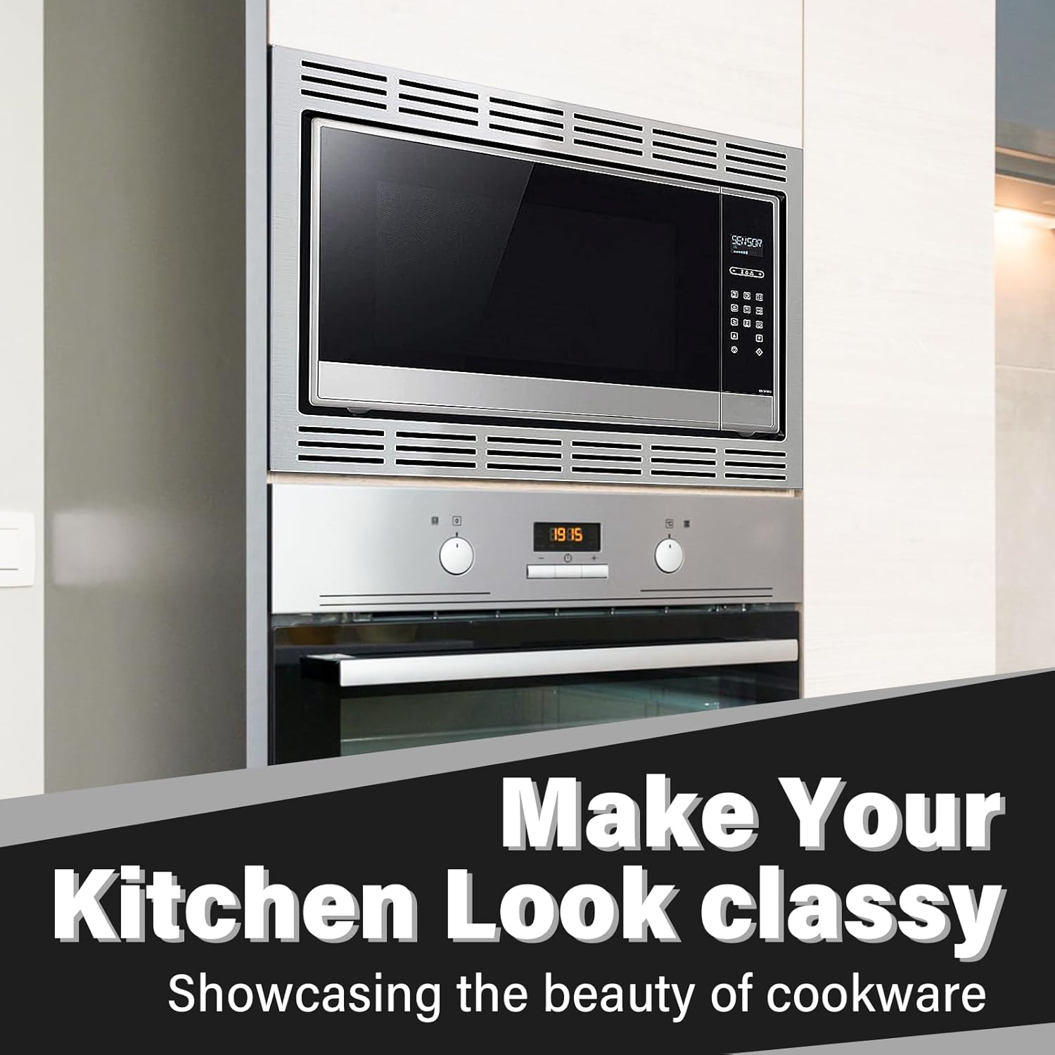 27-inch NN-TK922SS Microwave Trim Kit with 4 Strong Magnets Design - Compatible with Panasonic Microwave Oven Models Including NN-SE9-S, NN-SD9-S, NN-SN9-S