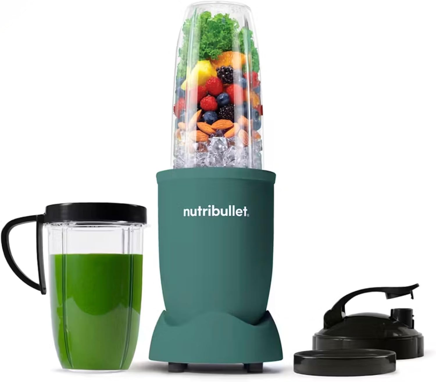 Nutribullets PRO 900W Single Serve Blender - Mint Eucalyptus - Includes 32oz Cup, To-Go Lid, User Guide - BPA-Free Plastic - Stainless Steel Blades - Smoothies, Nut Butters, Shakes - Corded Electric