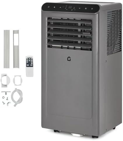 8000 BTU Portable Air Conditioner for Room Up to 350 Sq Ft with Remote Control | 3 in-1 AC Unit, Digital Display, 24H Timer, Sleep Mode | Includes Window Installation Kit