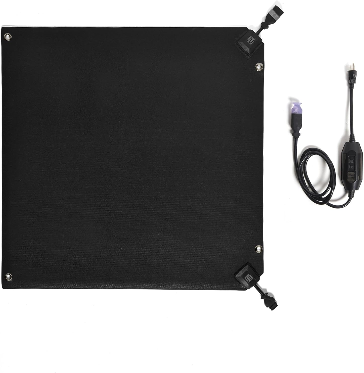 HeatTrak Heated Snow Melting Mat with Power Unit - Heated Outdoor Mats for Walkways - Electric Snow Melting Mats for Decks and Sidewalks - No-Slip Snow and Ice Melt Heated Sidewalk Mat (30” x 30