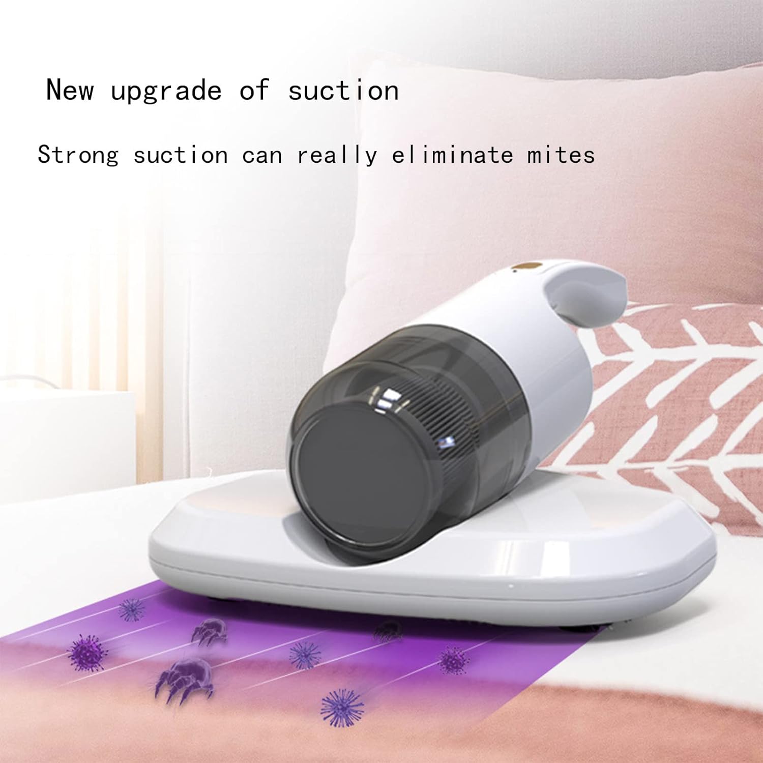 Multi-Purpose Vacuum Cleaner High Power Mattress Vacuum Cleaner Vacuums Du-st,Dirt,Pet Hair with 6000 Per Minute Agitation Washable Filter Great for Sofa,Bed,Carpet