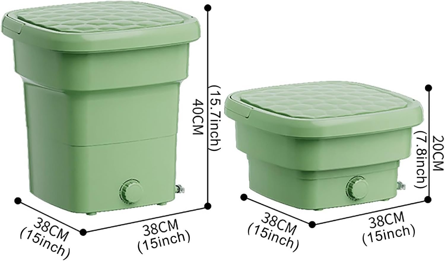 Portable Folding Washing Machine with Drain Basket, 11L Capacity can be Used for Home, Travel, Apartment, Camping, RV, Cleaning Baby Clothes, Underwear, Socks (Color : Pink)