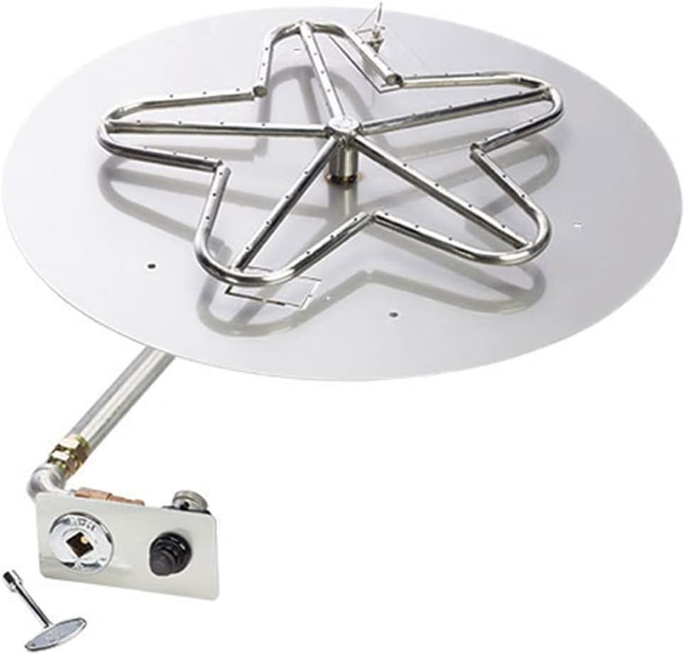 HPC Fire Push Button Spark Ignition Gas Fire Pit Kit (TOR-PENTA24FPK-NG), 24