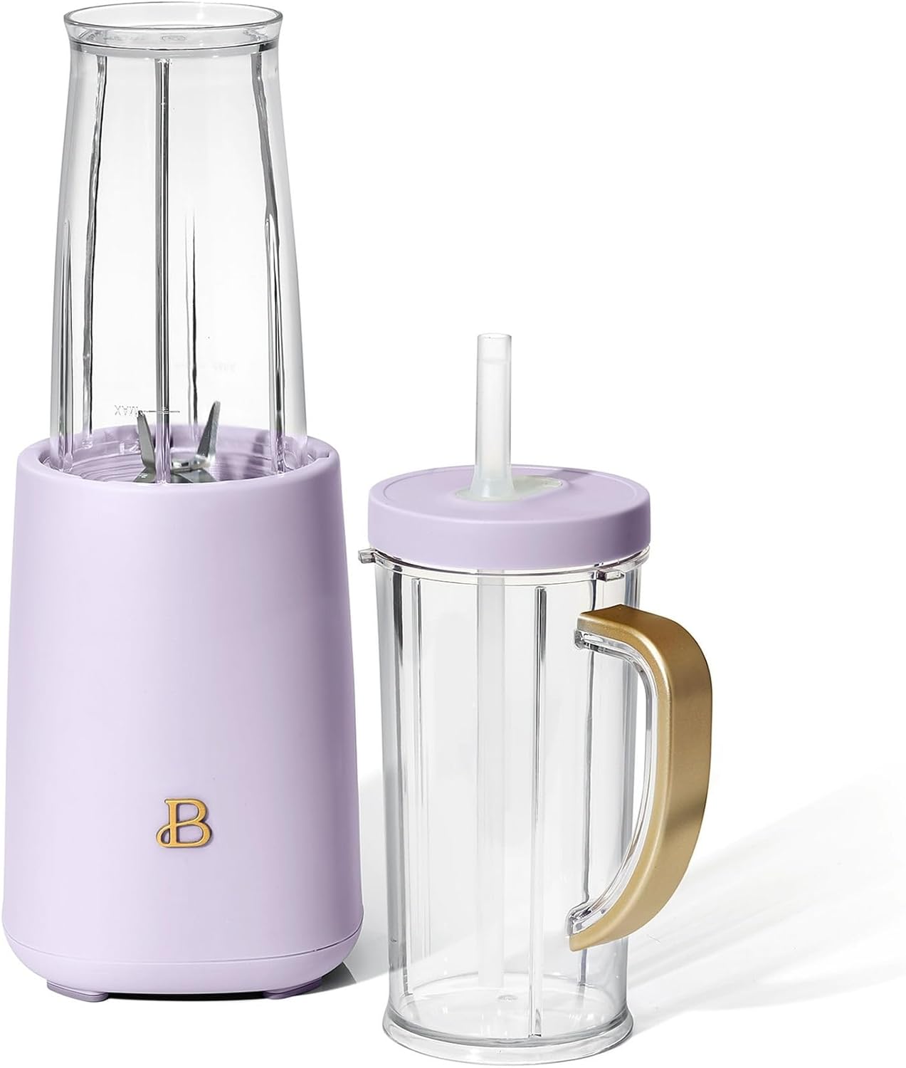 Beautiful 12-Piece Personal Blender Set, 240W Power, With Blend-and-Go Cups, Leak-Resistant Lids, Easy Clean, Compact Design, Ideal For Smoothies, Shakes & Meal Prep (Lavender)