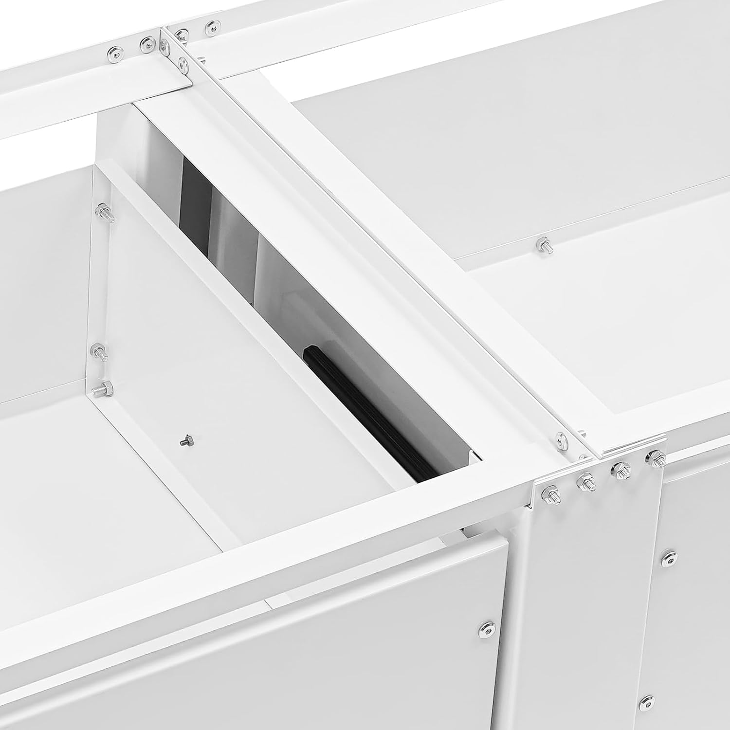 Heavy Duty Double Base Frame for Washer Dryer - 440lbs Capacity with 2 Storage Drawers, Anti-Vibration Laundry Pedestal Stand White