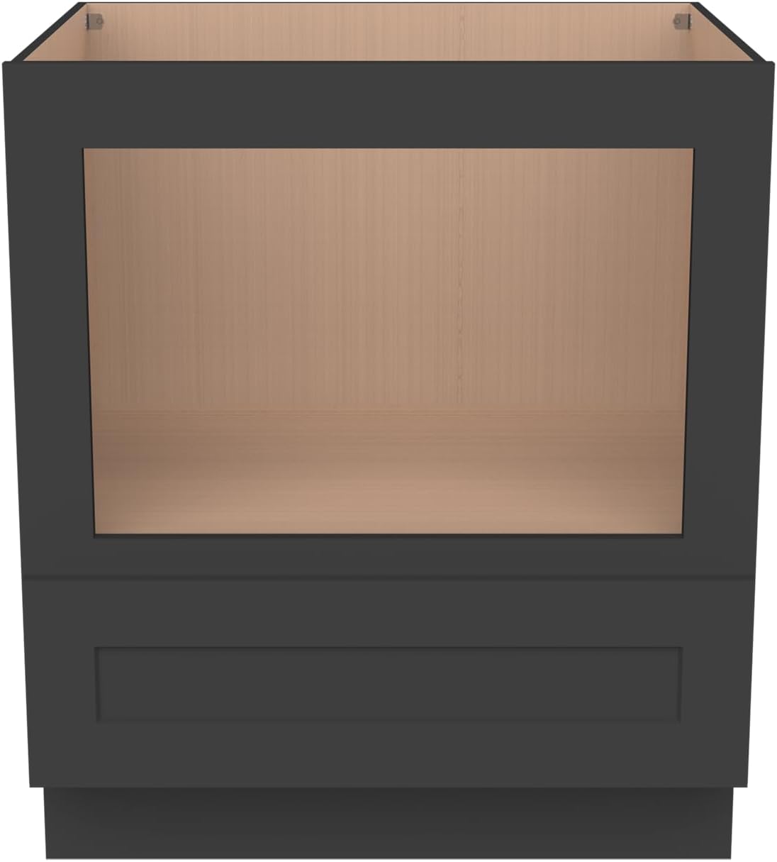 Microwave Base Cabinet – Solid Wood Shaker Style Kitchen Storage Base Unit with Drawer & Soft-Close Doors, RTA Pantry Cupboard for Dining Room, Coffee Bar 30