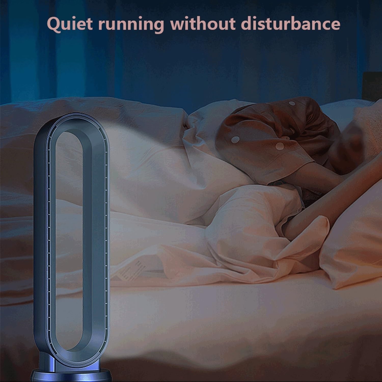 Bladeless Fan Electric Fan Home air Conditioning air Circulation Tower Fan Floor Fan Without Fan Blade Mute air Circulation Fan with Remote Control can be timed(Blue)