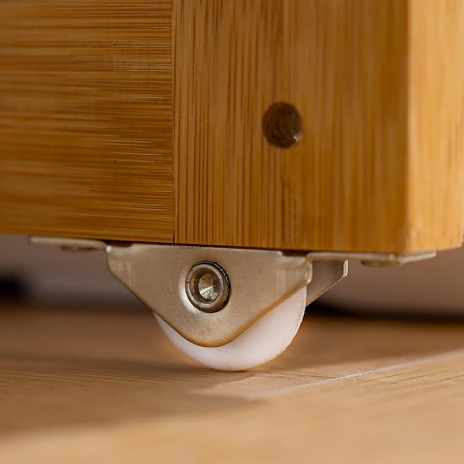 Robot Vacuum Stand Cabinet, Sweeping Robot Storage Rack, Vacuum Hidden Storage Cabinet, Robot Vacuums Stand with Wheels, Household End Side Table(Natural,21.8x18.3x29.5'')