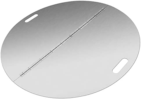 Fire Pit Lid Stainless Steel Fire Pit Cover Round with Handle Suitable for Round Fire Pits Or Burner Pan,40Inch Round