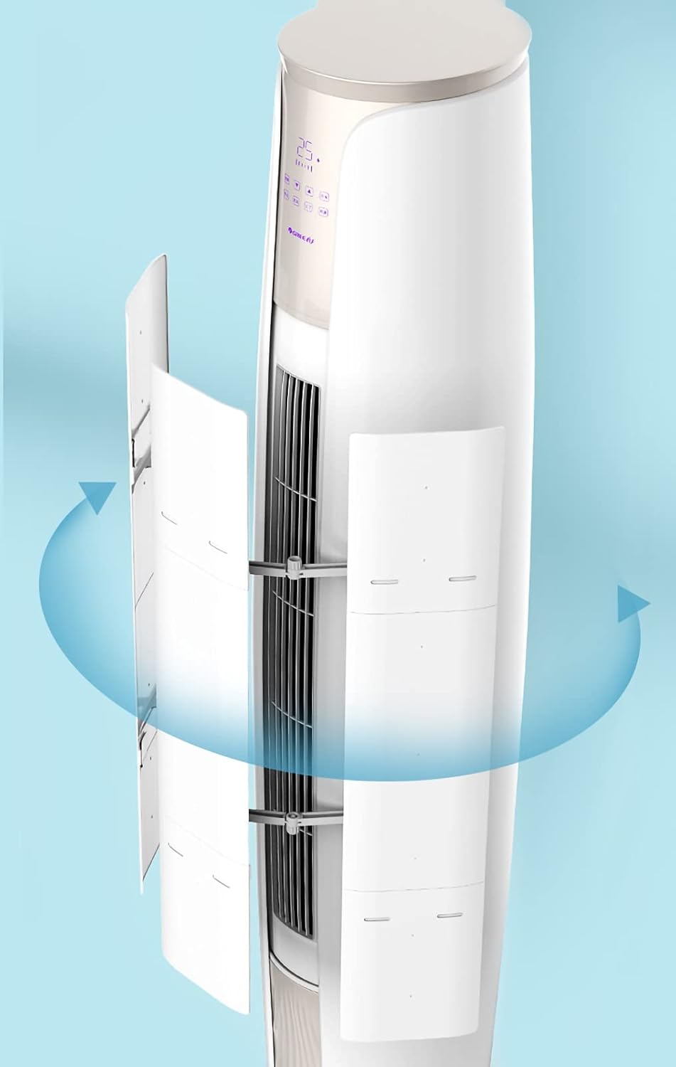 Air conditioning deflector Household Items Vertical Cylindrical Air Conditioner Deflector, Cool and Windless Universal Cabinet Air Conditioner Hood Guide Air, Office Air Conditioning Angle Adjust