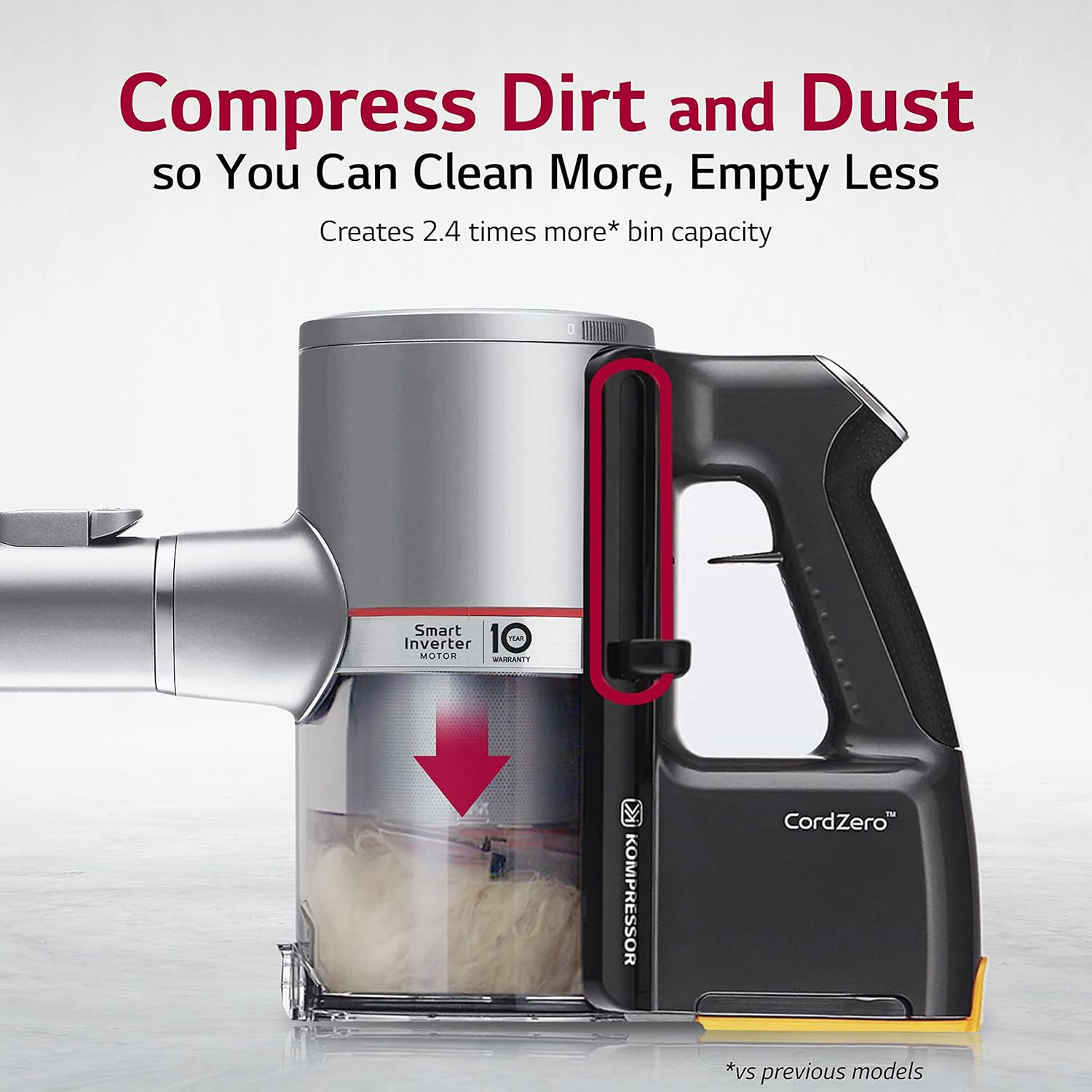 LG CordZero A925 – Cordless Stick Vacuum Cleaner, 120 Minute Runtime w/Extra Rechargeable Battery, Dual Floor Max 2024 Update, Lightweight, Cleans Carpet, Hardwood, Pet Hair, Portable Charging Stand