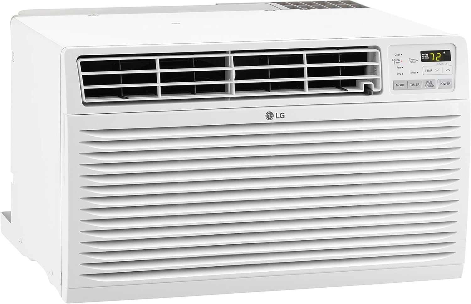LG 11,800 BTU Through the Wall Air Conditioner and Wall Heater, 230/208V, Cools 550 Sq.Ft. (22' x 25' Room Size), Perfect for Bedroom, AC Heater Unit with Remote, Multiple Speeds, 4-Way Air Deflection