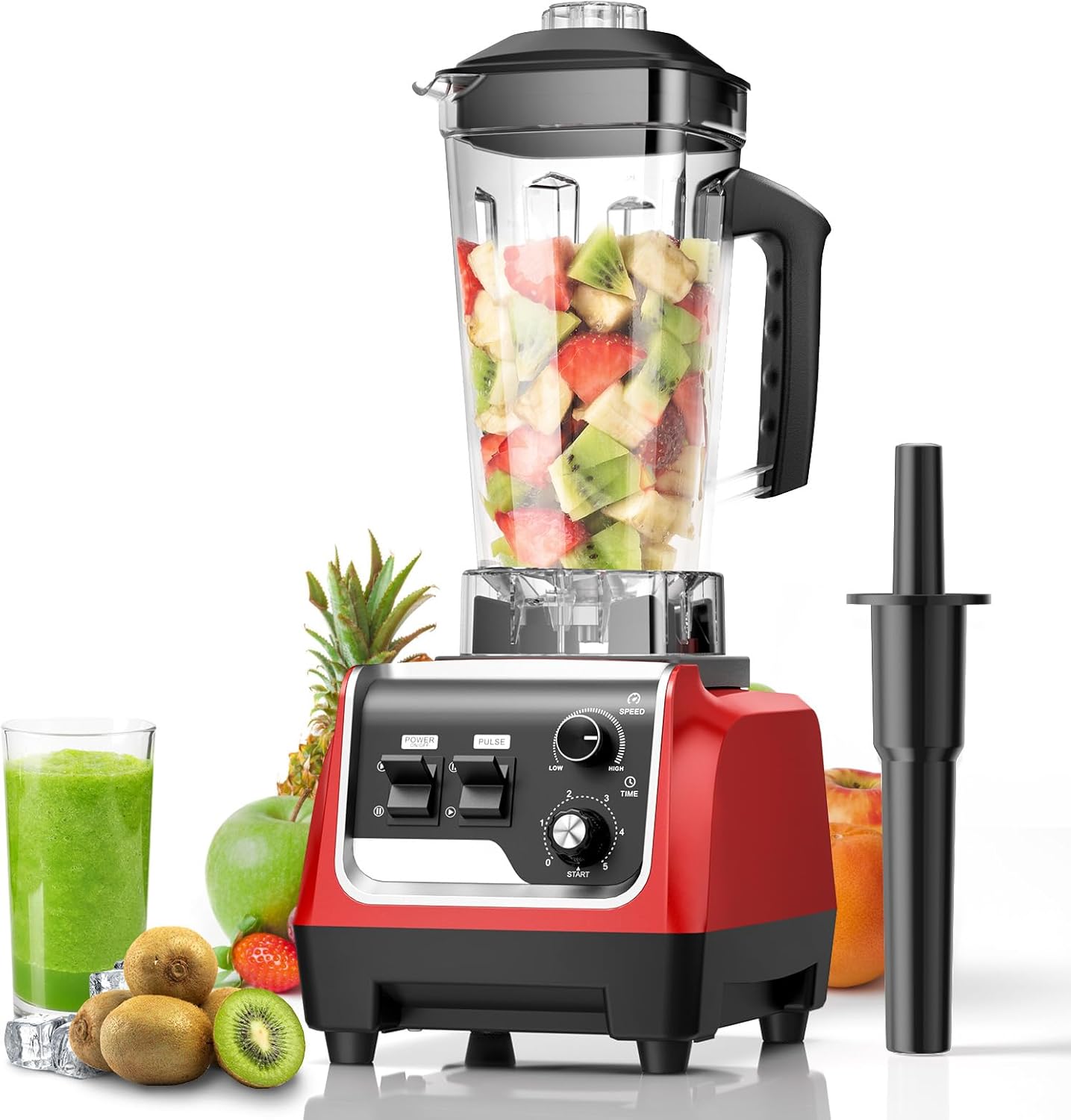 Blenders for Kitchen Powerful 1800 Watt Motor Smoothie Blender 70 Oz Large Capacity and BPA-Free Containers with To Go Cup, Countertop Blender for Smoothies, Ice Crushing & Frozen Drinks (Red)