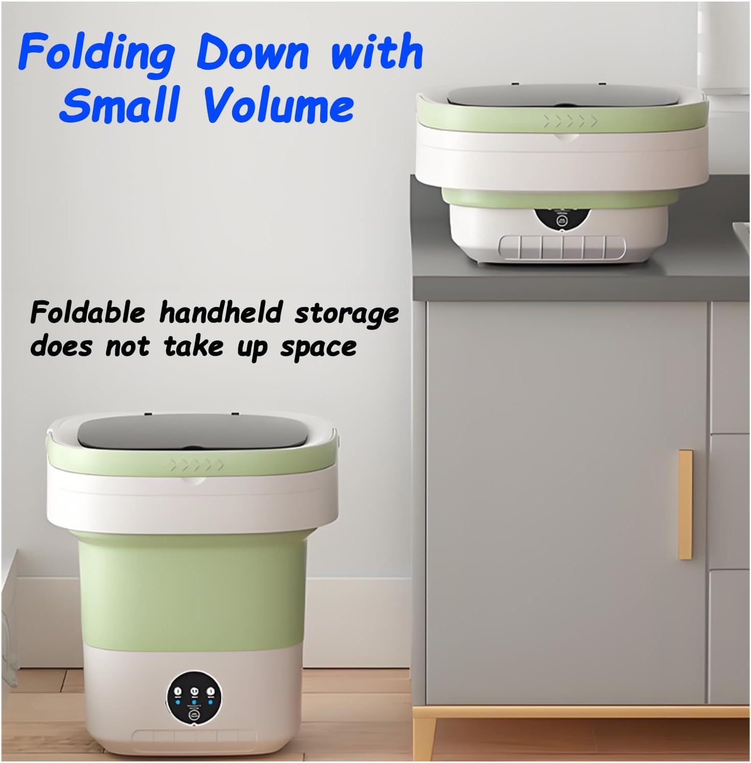 Home Mini Foldable Washing Machine, 12L Small Washing Machines With Spin Basket, For Apartments, Dorm, RV, Trave (Purples)