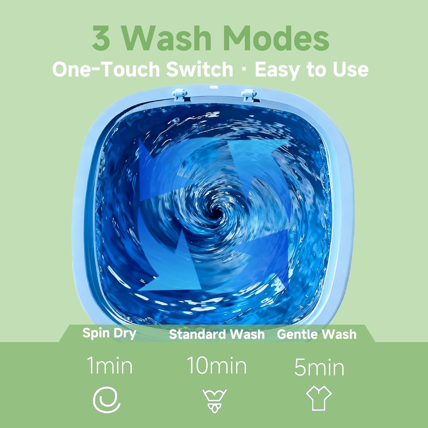 Portable Washing Machine,17L Mini Washer,Upgraded Large Capacity Foldable Washer.Deep Cleaning Baby Clothes,Pet clothing,Small Clothes,Underwear,socks.Suitable for Apartments,Dormitories,Hotels(White)