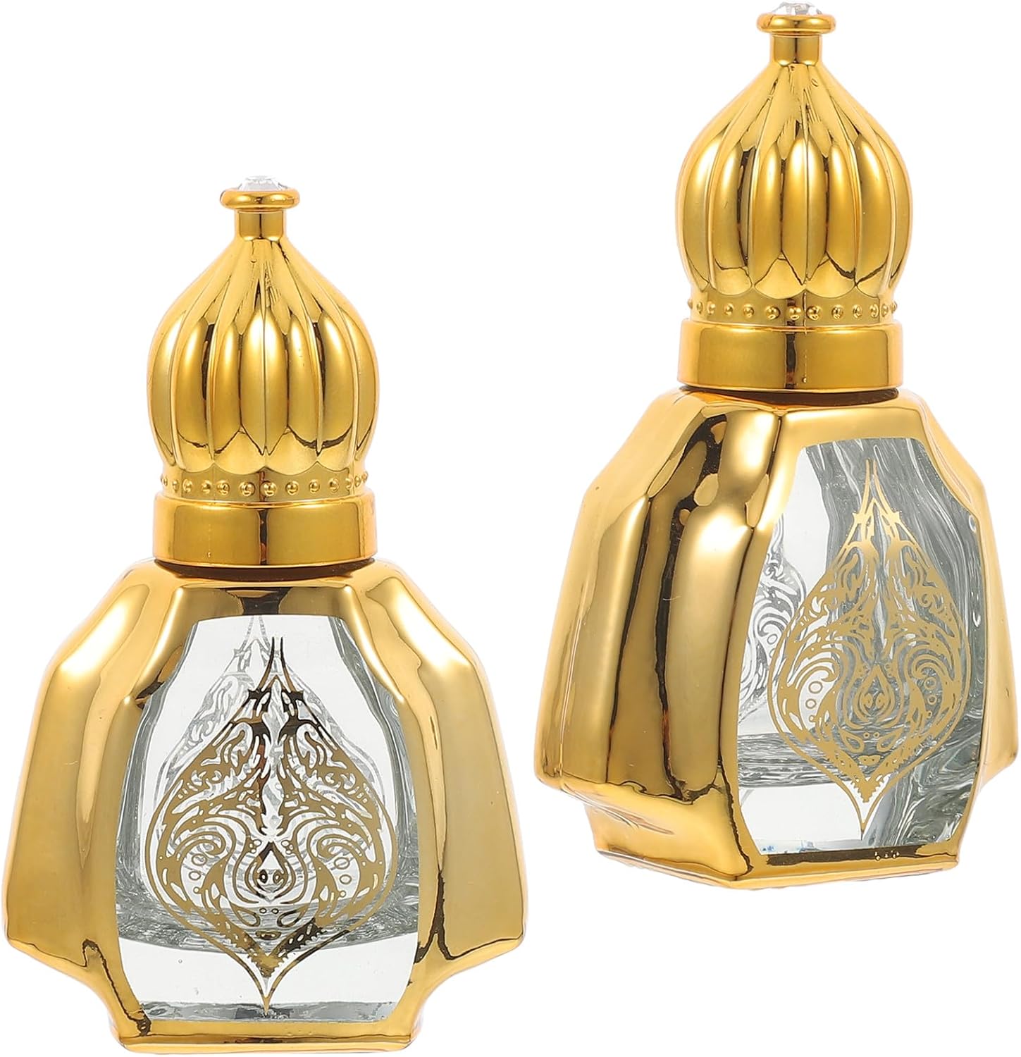 Portable Perfume Roll on Bottles 2Pcs 10Ml Glass Multi-Function Aroma Bottles Refillable for Travel and Household Use