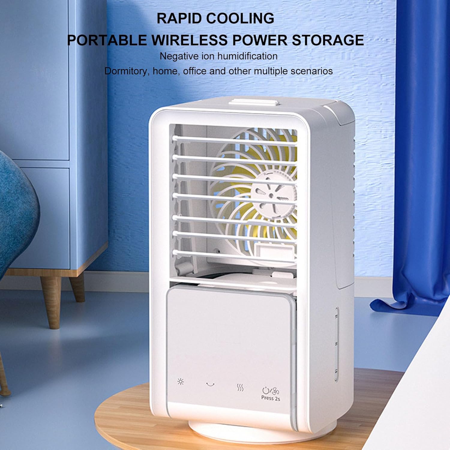 Air Conditioner USB Charging Mini Air Conditioner Portable Cooling Fan 700ml Water Tank Capacity Air Cooler for Bedroom Desk Camping