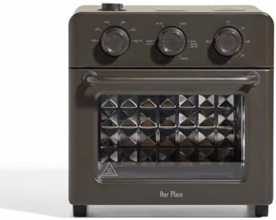Our Place Wonder Oven | 6-in-1 Stainless Steel Air Fryer Toaster Oven Combo with Basket, Rack, Pan & Tray | Compact 13 QT Countertop Capacity - Toast, Roast, Bake, Reheat, Broil & Steam | Char