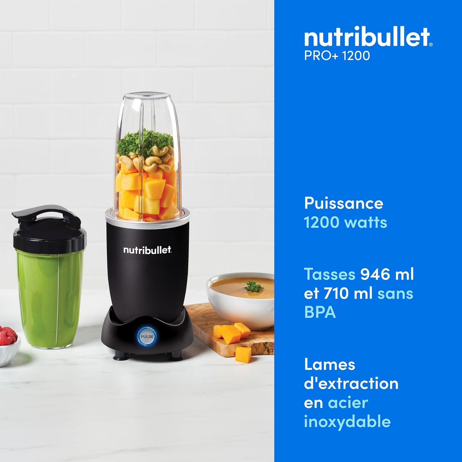 nutribullet Pro+ 1200 Watt Personal Blender with Pulse Function SKU – Black