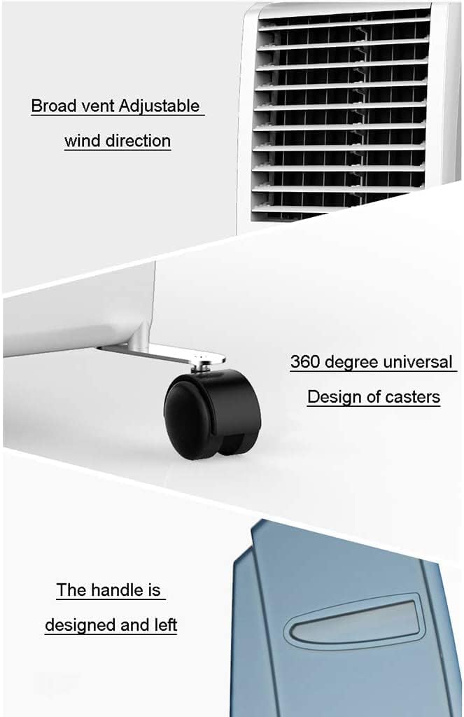 Evaporative Cooler for Heating Cooling, 3 Fan Speed Smart Remote Control, 12 Hours Timer, 8L Portable Air Cooler