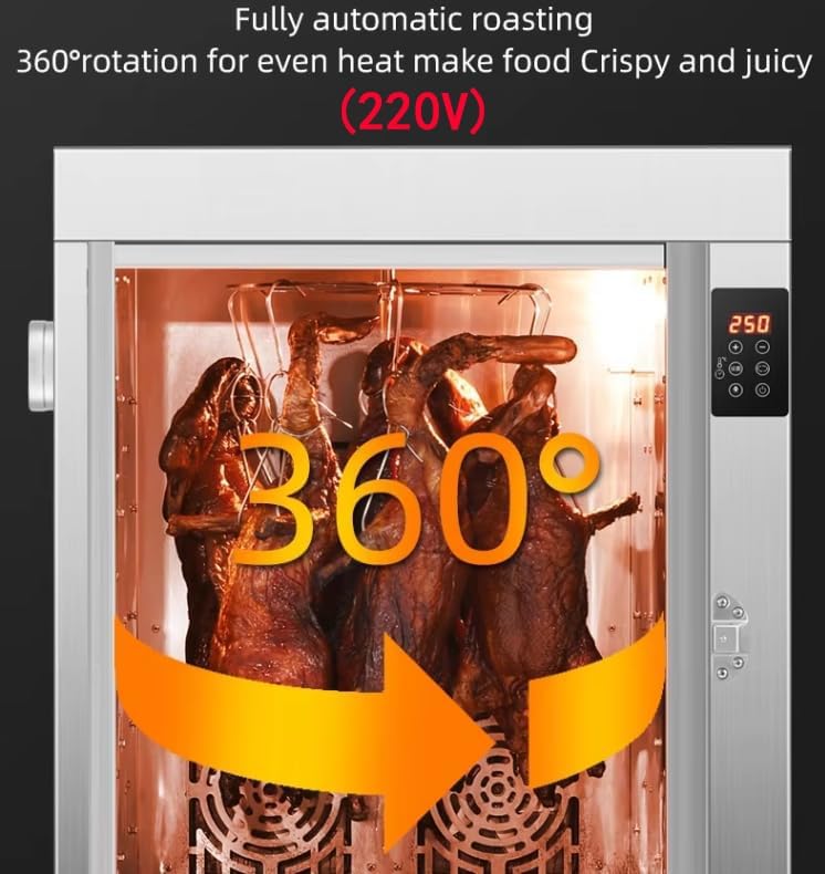 Electric Commercial Duck Rotisserie Oven,Multi-Function Vertical Oven 170QT, Designed For Baking, Roasting, Broiling, And Rotisserie-Style Cooking,Microwave And Hot Air Circulation 220V
