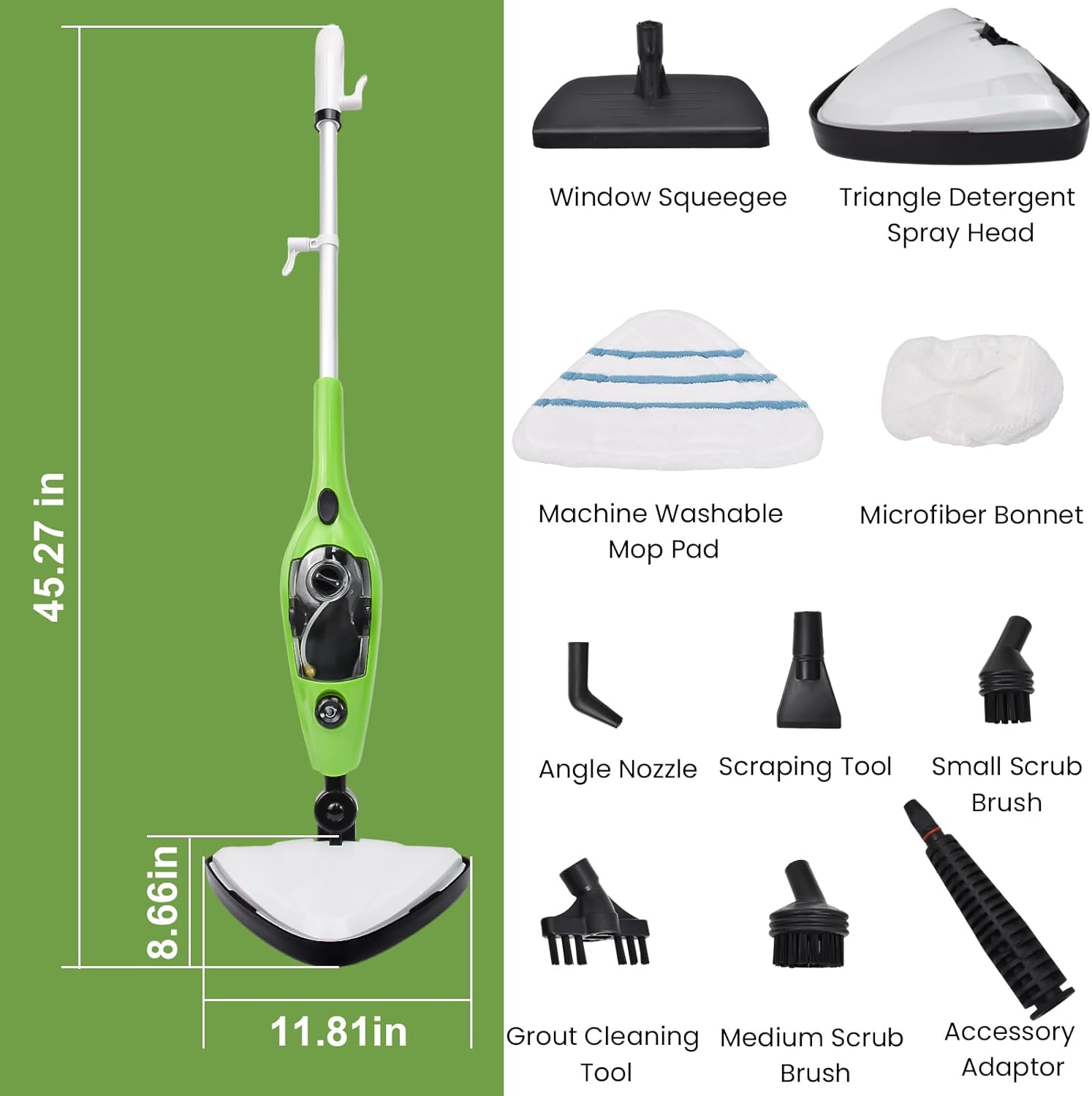 iMeshbean 10-in-1 Steam Mop, Floor Steamer, Carpet Steam Cleaner, Handheld Steam Cleaner for Laminate, Hardwood, Tile, Floor, Carpet Cleaning