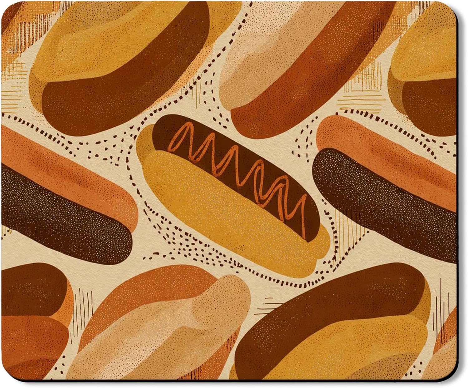 Retro Hot Dog Washer Dryer Top Protector Mat, Vintage Bakery Style Anti-slip Waterproof Washing Machine Dust Covers for Laundry Room 20x24 Inch