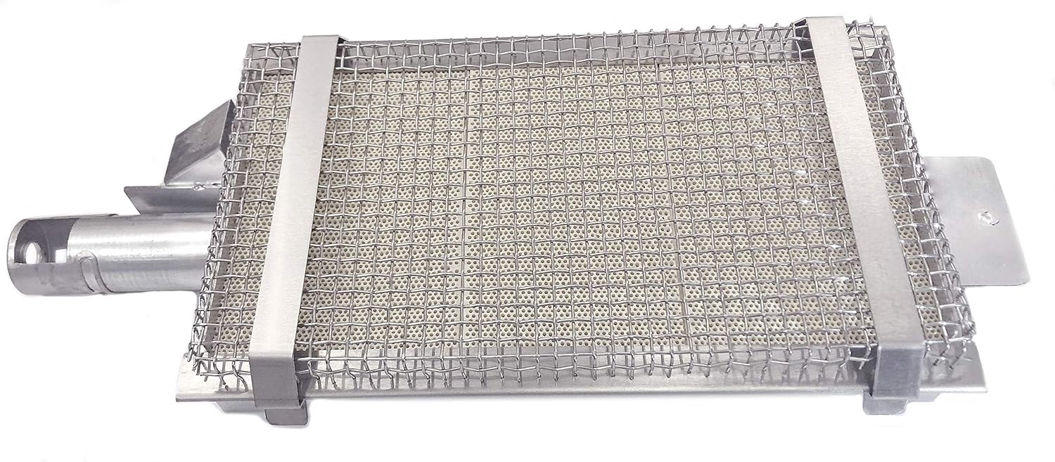 Kokomo Bbq Grill Infrared Sear Zone Burner for Gas Grills – Stainless Steel Infrared Searing 12,000 BTU Burner Replacement for Outdoor Kitchen Grills – Compatible with Liquid Propane or Natural Gas