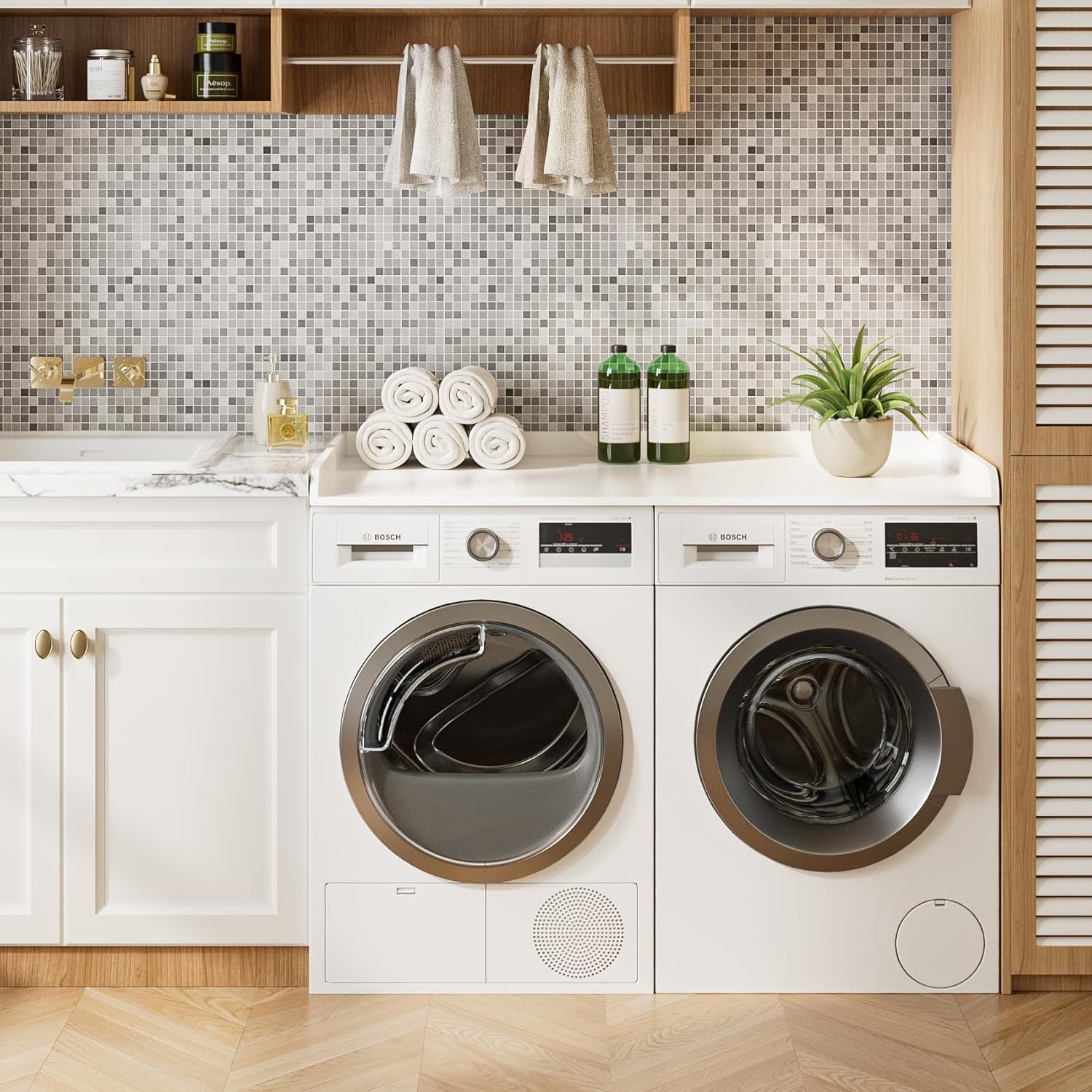 Washer Dryer Countertop, Laundry Room Organization and Storage, 27.6