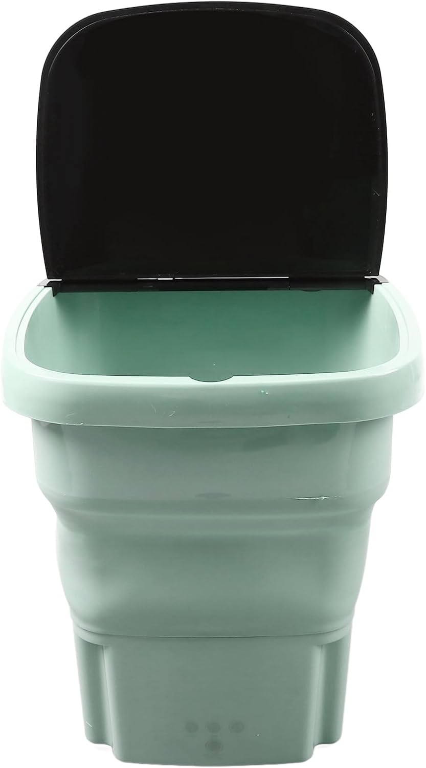 Portable Washing Machine, Foldable Mini Washer Large Capacity Small Laundry Machine for Underwear Baby Clothes Pet Garments (Green)