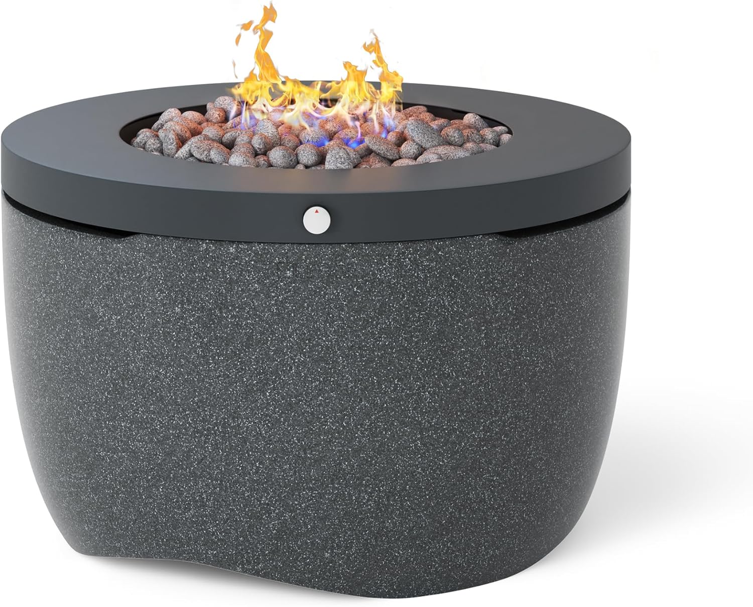 Ledge Lounger Halo Firepit - Smokeless Outdoor Fire Pit Table - 70,000 BTUs Propane Connector and Lava Rocks Included - All Season Heavy Duty (Nightfall)