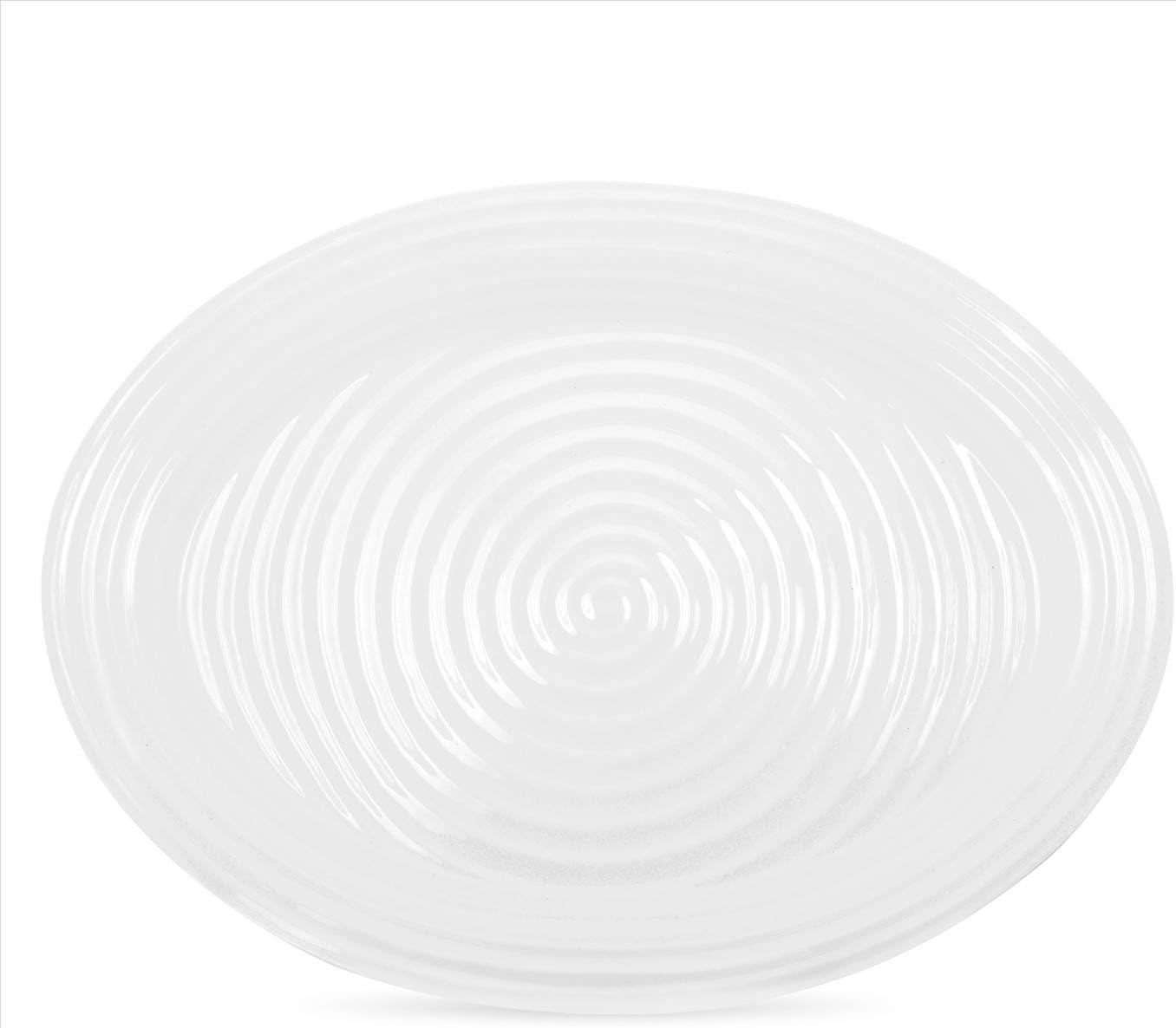 Portmeirion Sophie Conran Large Platter 20 Inch – Fine Porcelain Oval Serving Dish, Durable Dinnerware Plate for Roasts, Vegetables, Sandwiches – Freezer, Oven, Microwave & Dishwasher Safe