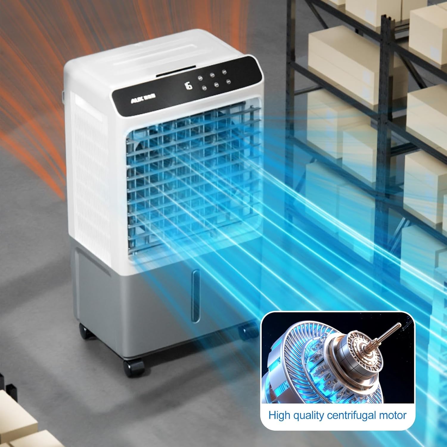 Swamp Cooler, 3-in-1 Evaporative Air Cooler with 36 L/9.5 Gal Tank, 60° Oscillation, 12H Timer, Remote, Portable Air Conditioner for Bedroom Home Office