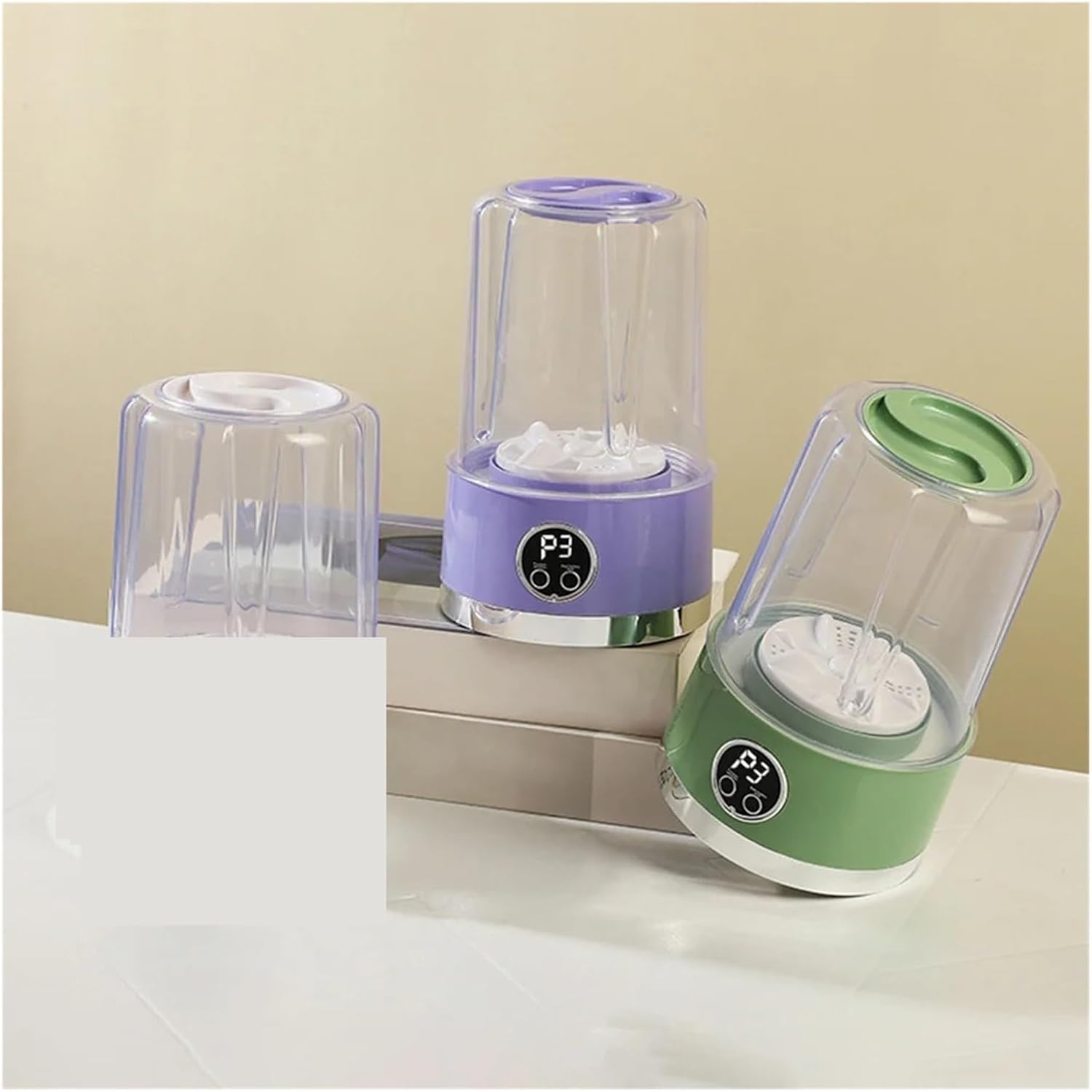 Portable Washer, Dehydratable Washing Machine Mini Portable Underwear Cleaner 1L Socks Washing Machine Wireless Rechargeable Laundry Bucket ﻿,for Apartments, Homes, and Dorms