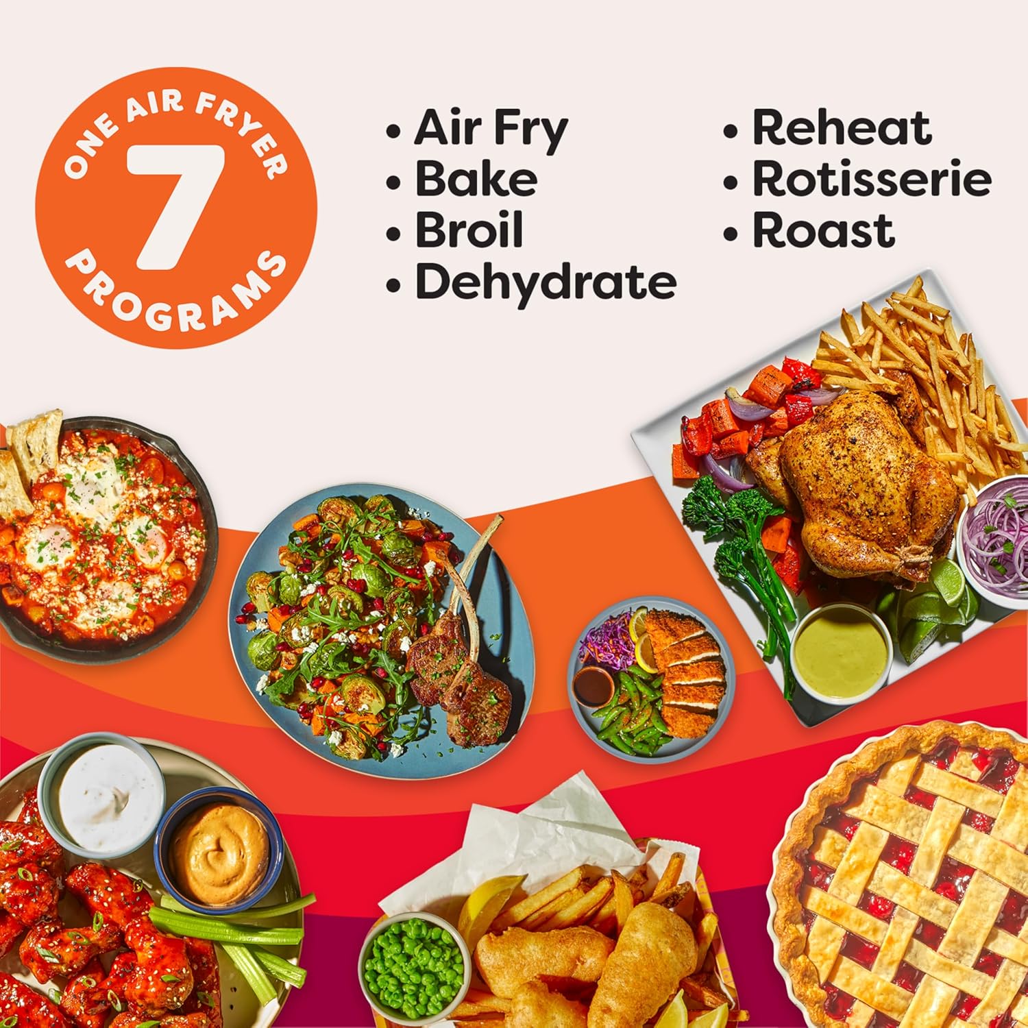 Instant Pot 10QT Air Fryer, 7-in-1 Functions with EvenCrisp Technology that Crisps, Broils, Bakes, Roasts, Dehydrates, Reheats & Rotisseries, Includes over 100 In-App Recipes, Stainless Steel