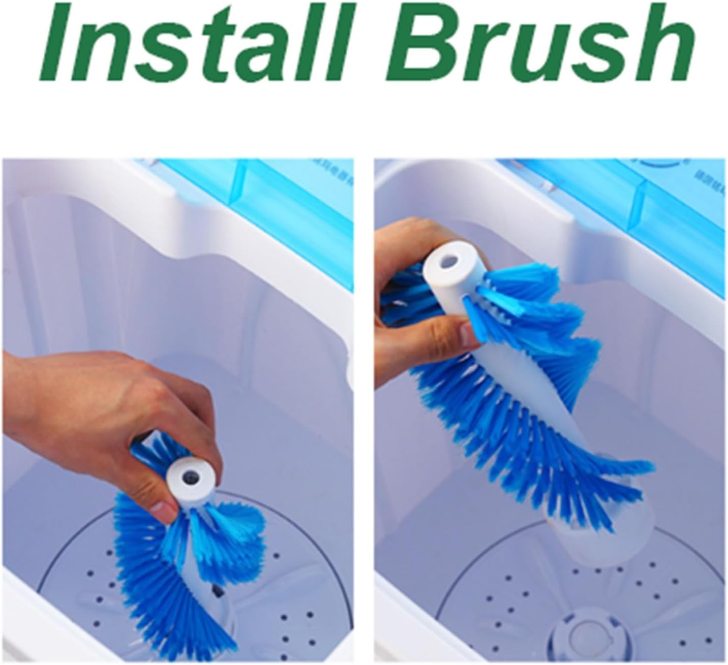 Generic Mini Washer, Portable Washing Machine, Space Saving Washing Machine with Drain Basket for Apartment, Laundry, Camping, RV, Underwear(White)