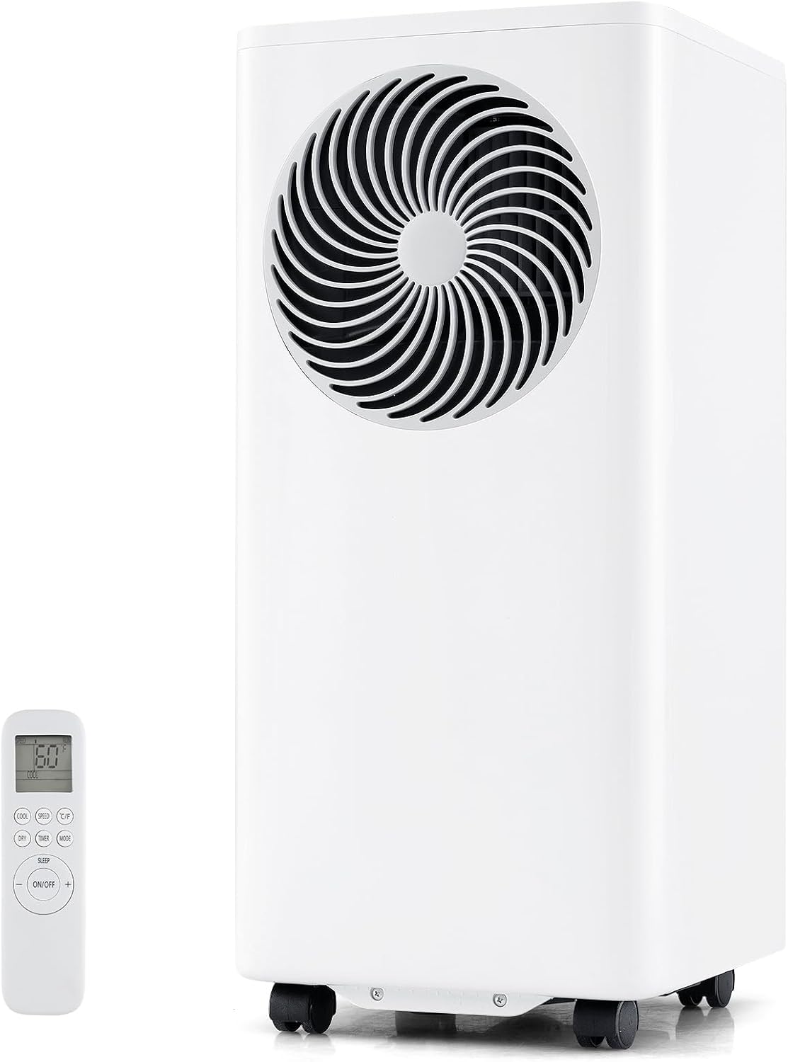 DORTALA Portable Air Conditioner 8200 BTU, 3-in-1 AC Unit with Remote Control, Dehumidifier, 24H Timer, Window Kit, Standing AC for 350 Sq.FT Apartment, Bedroom, White