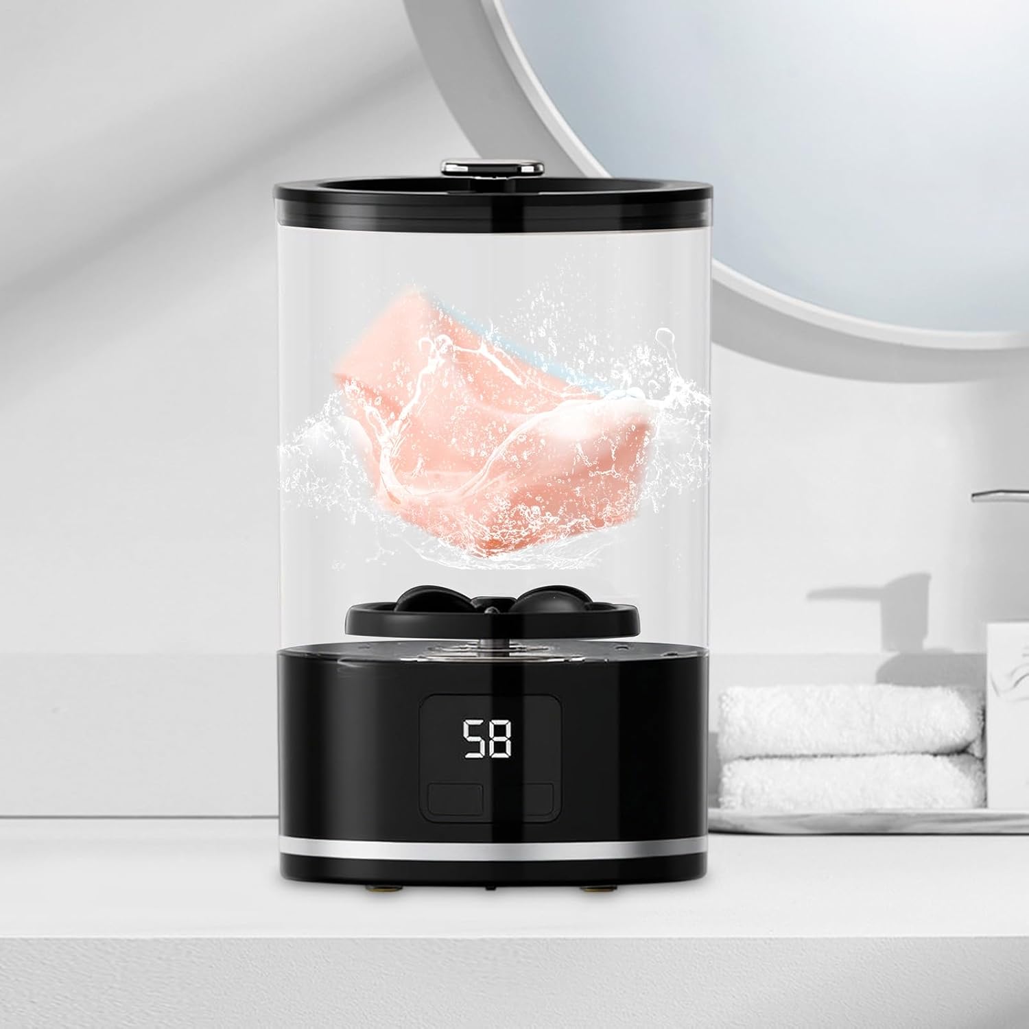 Portable Washer - 7.87x4.33x5.12 inches Clothes Cleaner for Convenience, Electric Laundry Machine with Compact Design, for Home, College, Dorm, Travel, Small Apartment, Outdoor, RV, Hiking, Camping