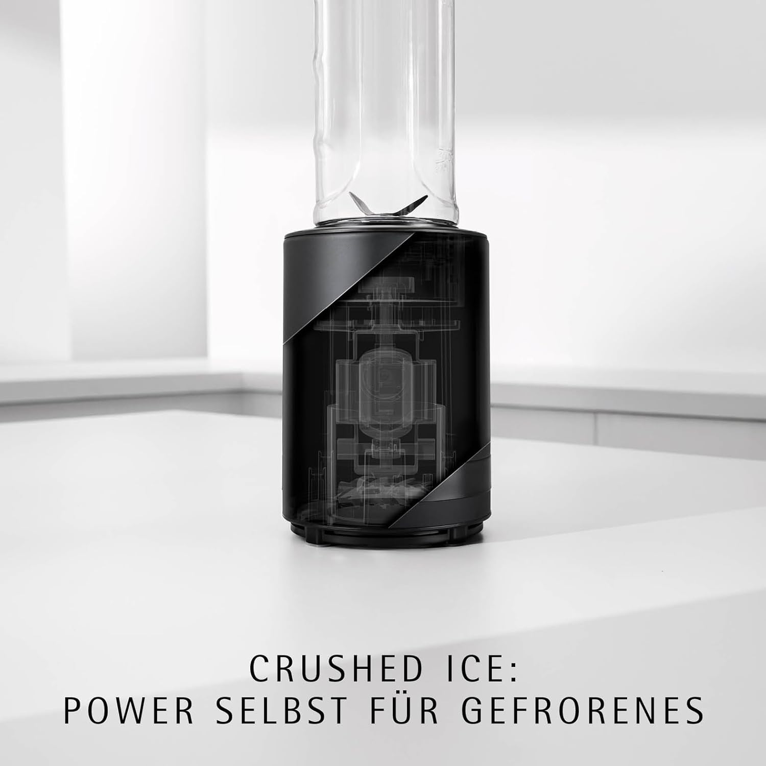 WMF Küchenminis Smoothie-to-go Mini Stand Mixer with 2 0.6 L Containers, 300 W High Performance Blender, Matte Stainless Steel, Black