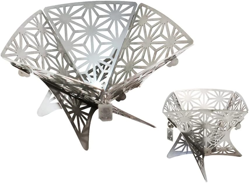 S'more Japanese Pattern Assembly Bonfire Stand, Medium Size, Bonfire Stand, Compact, Assembly, Camping, Barbecue