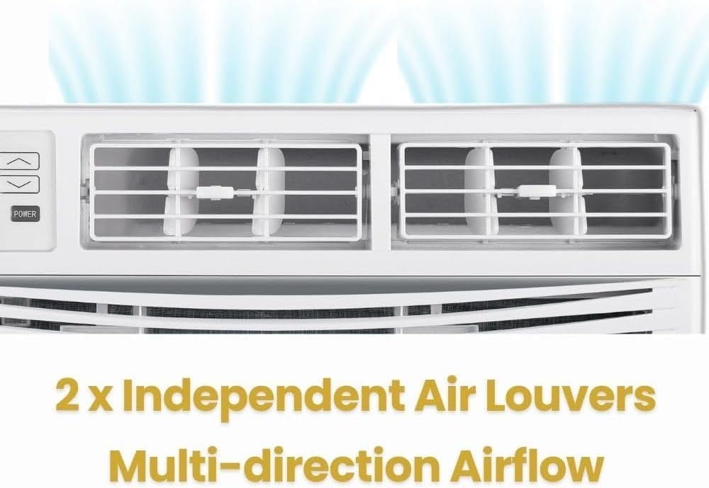 Memorex 12,000 BTU Window Air Conditioner, Cools Up to 550 Sq. Ft., Quiet Operation, Cool/Fan/Dry Modes, Digital Display, Remote Control, Easy Install & 2-Year Warranty