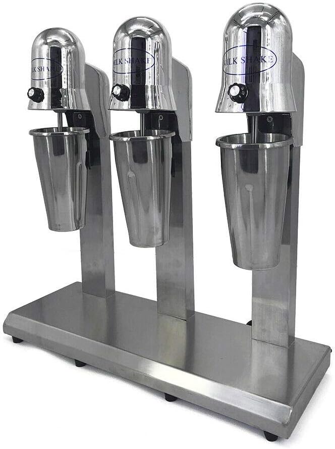 Commercial Electric Milk Shaking Machine Milkshaker Blender Stainless Steel Drink Mixer 1/2/3 Heads 110V (3 Heads)