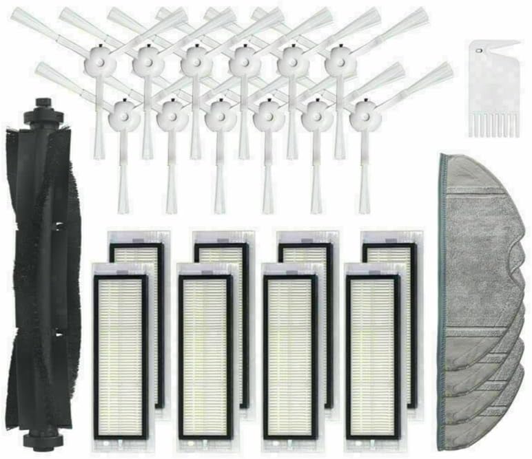 Replacement Main Roller Side Brush HEPA Filter Kit Compatible with 360 S5 S7 Robot Vacuum Accessories (19#)