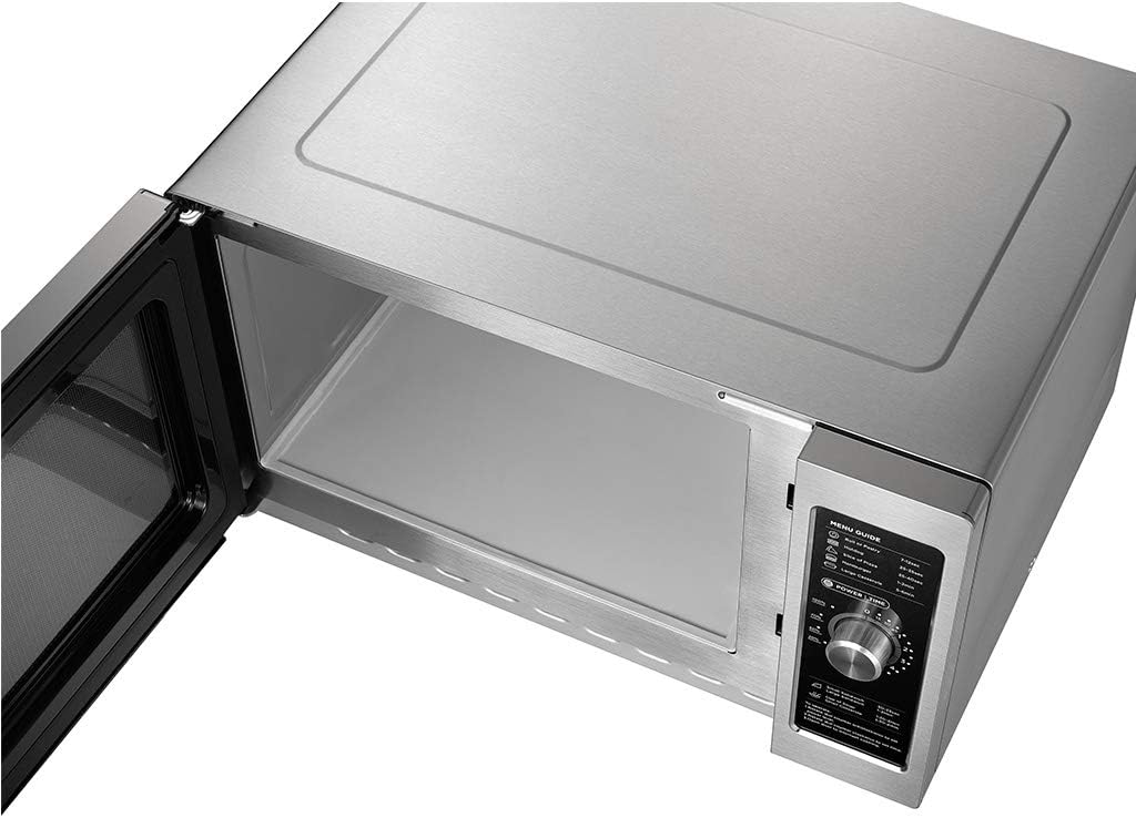 Midea Equipment 1034N0A Countertop Commercial Microwave Oven with Dial, 1000W, Stainless Steel, 1.2 CuFt