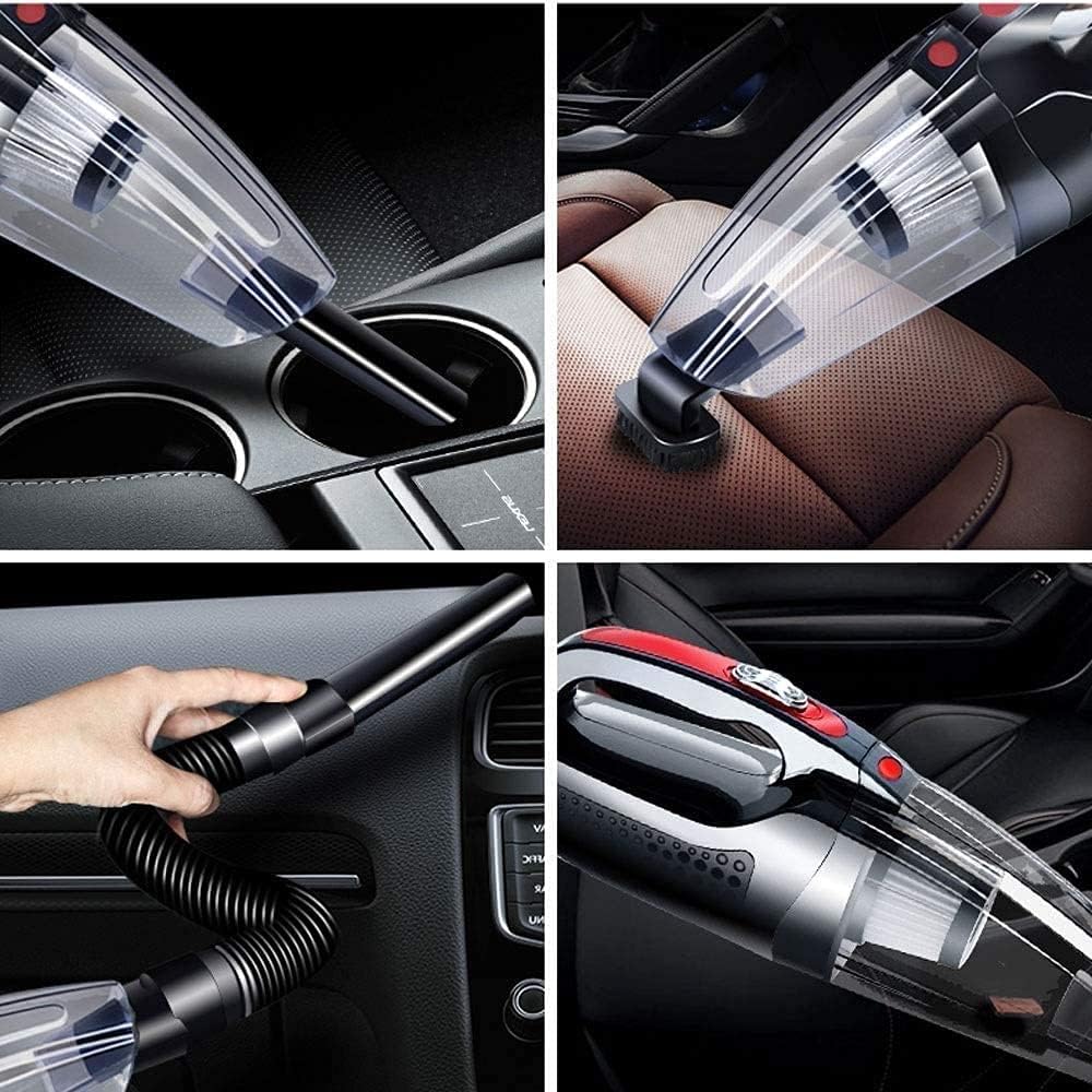 Handheld Vacuum Cleaner car Vacuum Cordless Mini Handheld Portable Vacuum Home Kitchen USB Fast Charging for car (Color : Black)