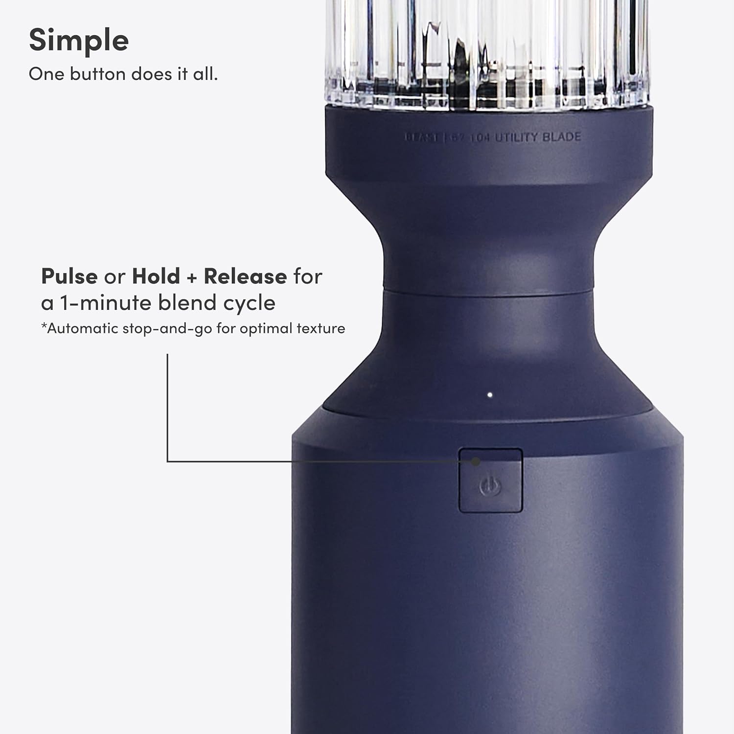 Beast Mega 1200 | Premium Countertop Blender | Smoothies, Shakes, Sauces, Dips, Soups | Blends Ice and Frozen Fruit | Includes Extra Lids and Straw System | 1200W | (Navy, 120V)