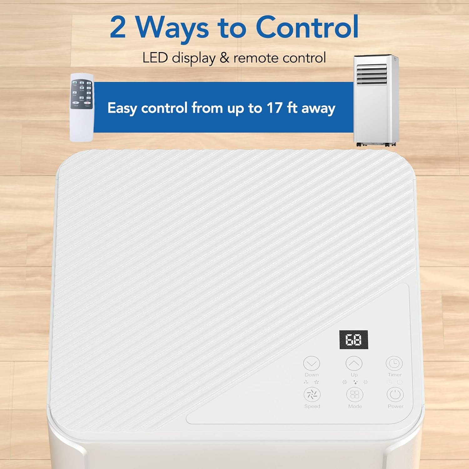 COWSAR 10,000 BTU Portable Air Conditioners with Remote, Portable AC Unit Cools Up to 450 Sq.ft, 4 Modes with Fast Cooling, Sleep Mode, 24H Timer for Bedroom, Room, Apartments, White