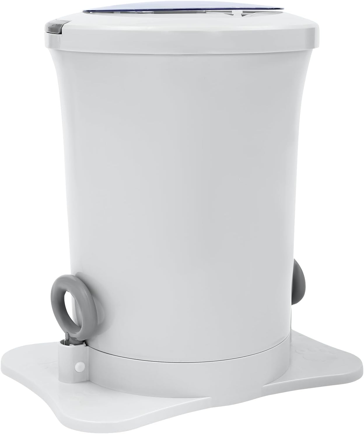 3.17Gal Portable Manual Clothes Dryer, Non Electric Foot Powered Compact Mini Laundry Spin Dryer Machine for Clothes，RV, Camping, School, Apartment, Dorm(White)