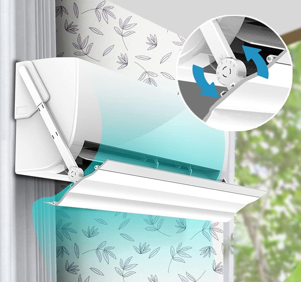 Air Conditioner Wind Deflector, Wind Deflector Adjustable Wind Direction Anti-Direct Blowing Wind Deflector General Deflector for Home Office and Office Air Conditioner,120CM