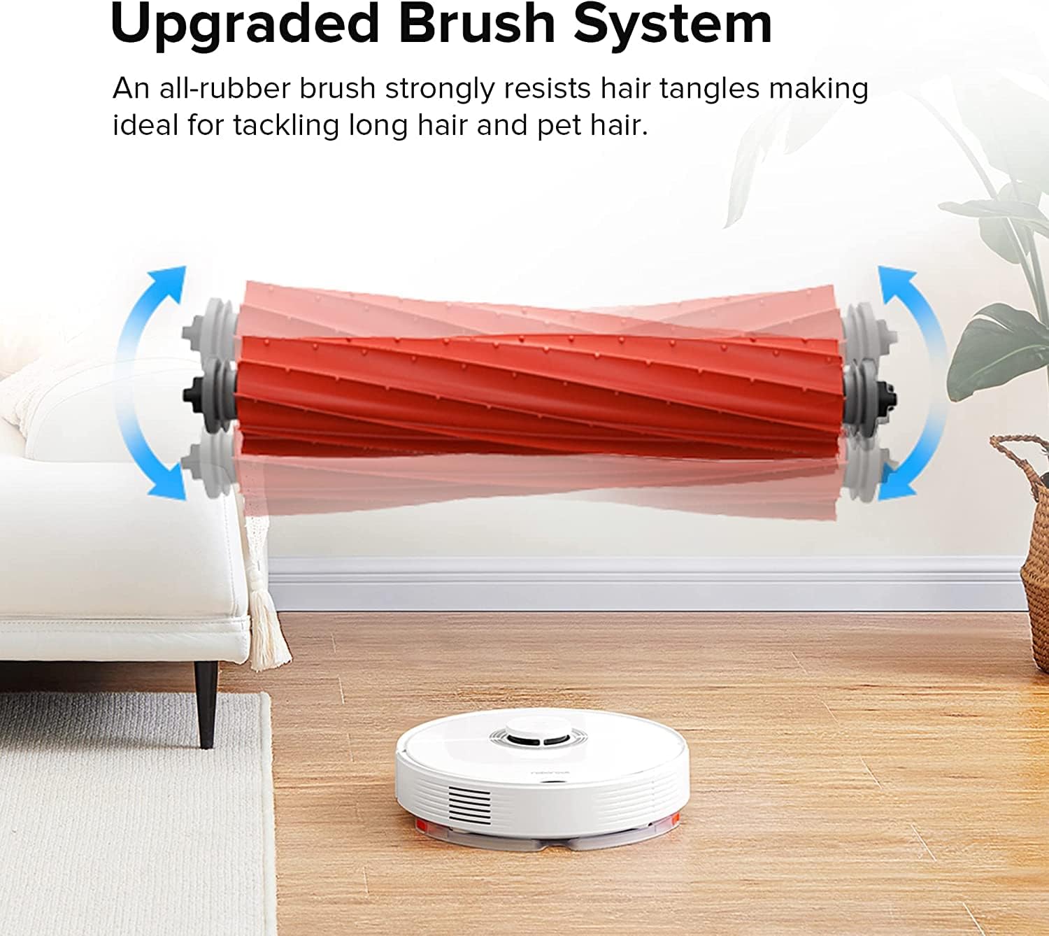 Roborock Q7 Max Robot Vacuum with Rubber Main Brush Bundle, 4200 Pa Strong Suction, LiDAR Navigation, APP-Controlled Mopping, 180min Runtime, Compatible with Alexa, Perfect for Pet Hair (White)